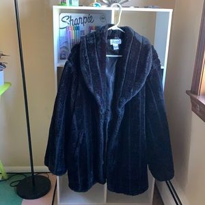 Faux mink fur coat; size 2X